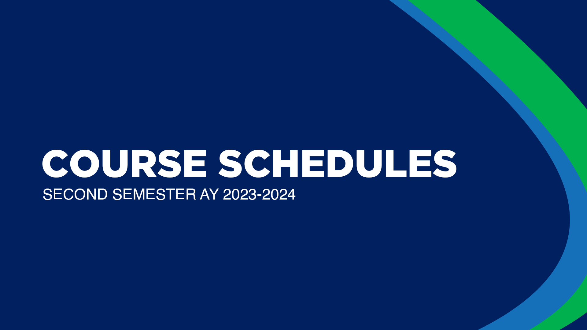Course Schedules (2nd Semester) AY 20232024 ASCM